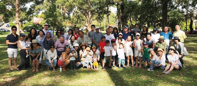 福岡県人会のBBQ会に集まった皆さん