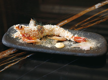 「King Prawn / Arare Rice / Prawn Mayo」($14)