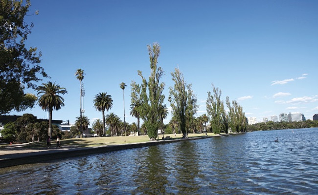 メルボルン最大の公園、アルバート･パーク。中心部の湖は湿地帯であった名残だ