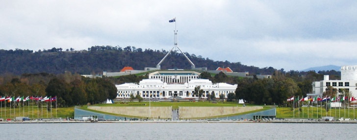 キャンベラの国会議事堂（Photo: Tourism Australia）
