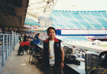 2000年のシドニー五輪メイン･スタジアムでの取材時