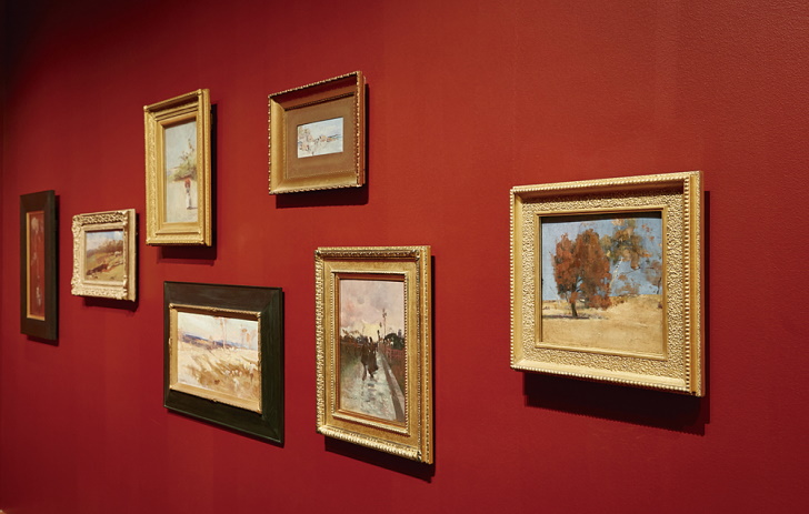 Installation view of She-Oak and Sunlight: Australian Impressionism at The Ian Potter Centre: NGV Australia, Melbourne on display from 2 April – 22 August 2021. Photo: Tom Ross