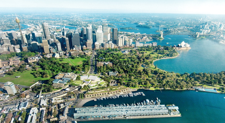 Aerial image of the Sydney Modern Project as produced by Kazuyo Sejima + Ryue Nishizawa / SANAA © Art Gallery of New South Wales, 2021