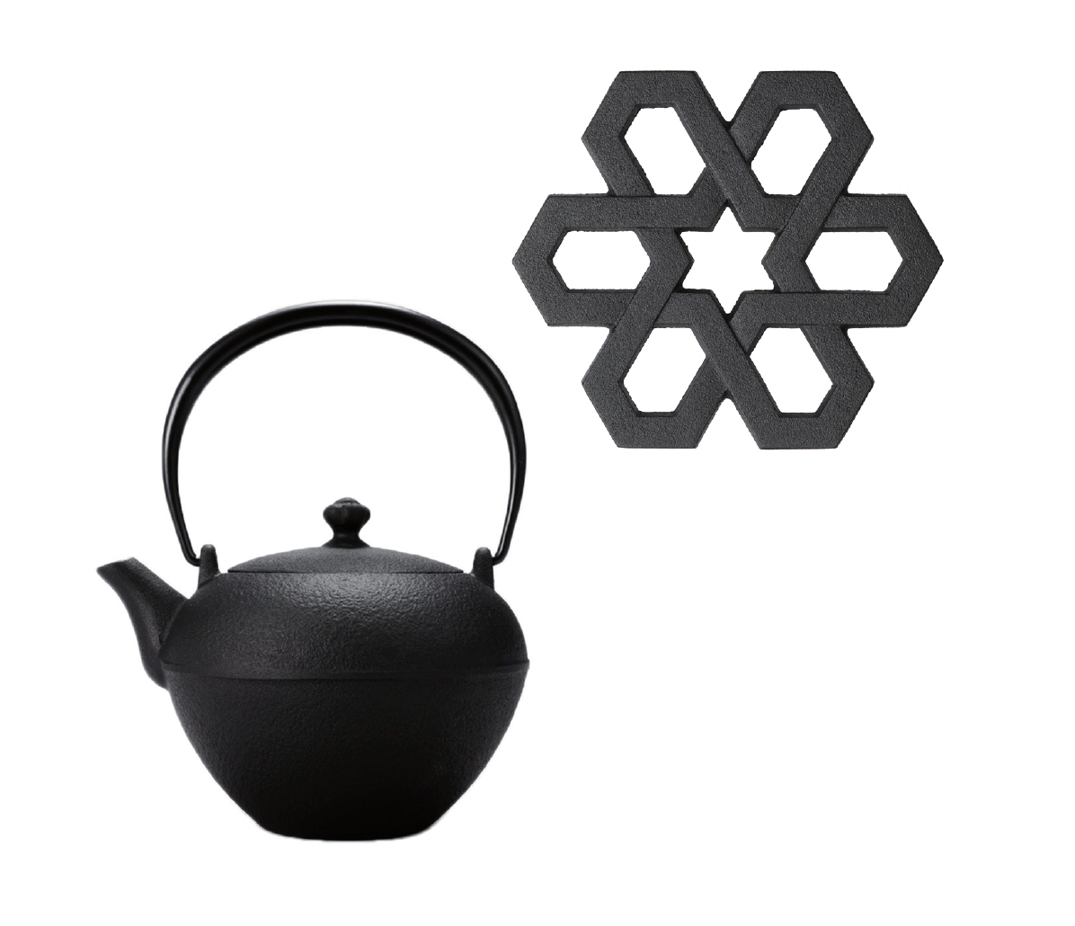 Tsubomi-gata Koyuki Teapot 0.6L and Trivet Set (¥14,300)