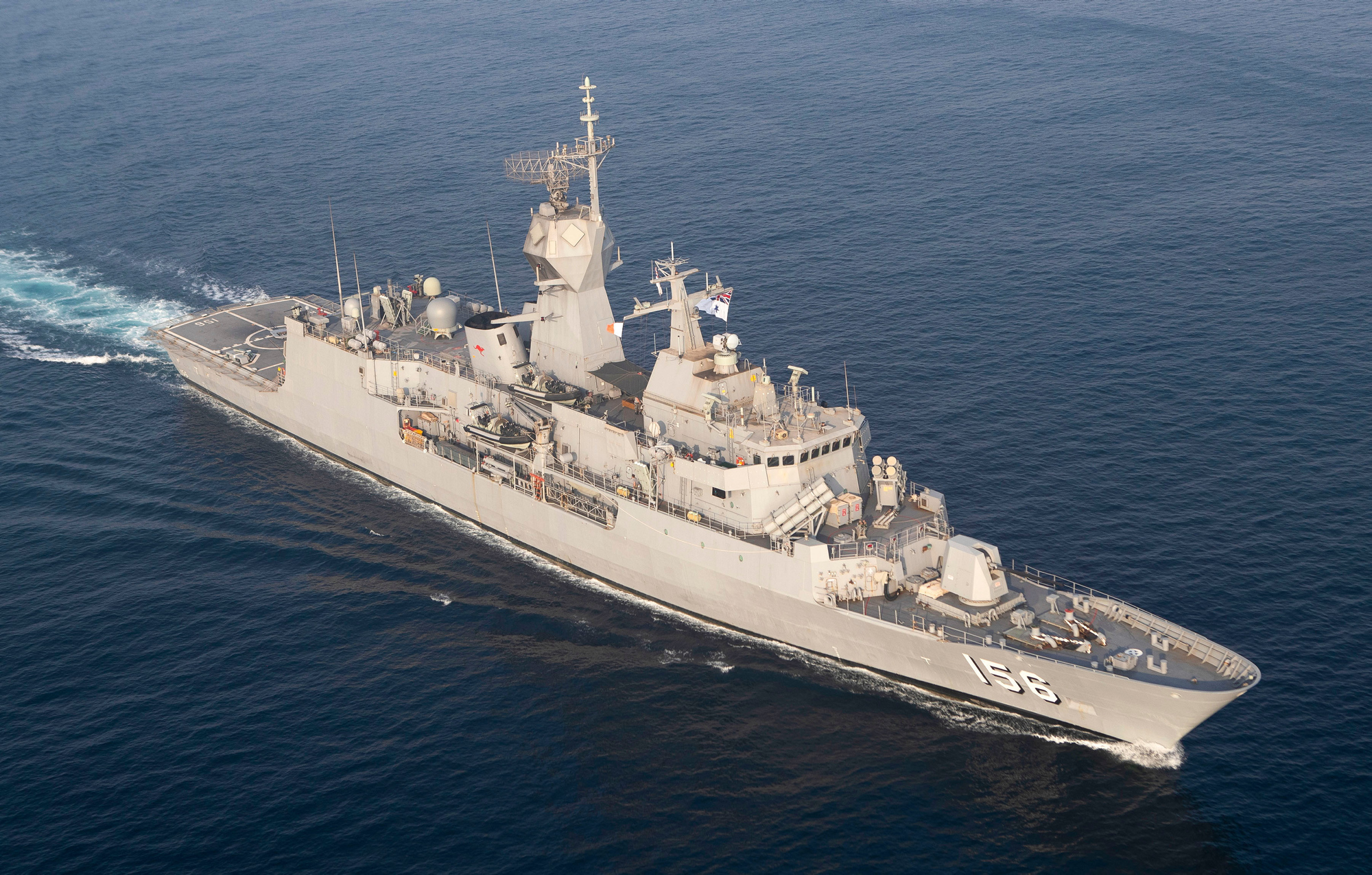 HMAS Toowoomba patrols the Southern Arabian Gulf in support of the International Maritime Security Construct as part of her six month deployment to the Middle East. *** Local Caption *** HMAS Toowoomba is currently providing support to the United States led International Maritime Security Construct (IMSC) in the Middle East Region as part of the ships six month deployment on Operation MANITOU.

Toowoombas Ships Company of 190 will support both the IMSC and the Combined Maritime Force 150 as part of the Australian Defence Forces contribution to support international efforts to promote security, stability and prosperity in the region.

This is the 68th rotation of a Royal Australian Navy unit in the Middle East Region since 1990 and is Toowoombas sixth deployment to the region and second as part of Operation MANITOU.