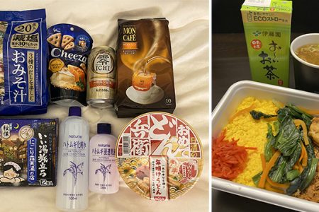 1-2インスタント麺、味噌汁、コーヒー、またノンアル･ビアなどを差し入れてもらった21