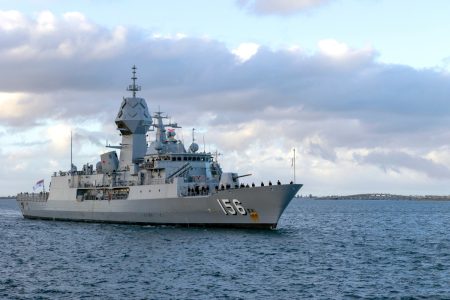 HMAS Toowoomba returns to Fleet Base West in Rockingham, Western Australia after returning from deployment.