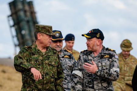 Lieutenant General Hiroki Kobayashi, Vice Chief of Staff of Japan Ground Self-Defense Force speaks with Commodore Flotillas, Commodore Paul OGrady DSM CSM at Beecroft Weapons Range, NSW in the lead up to Exercise Talisman Sabre. *** Local Caption *** Exercise Talisman Sabre 2023 is being conducted across northern Australia from 22 July to 4 August.
More than 30,000 military personnel from 13 nations will directly participate in Talisman Sabre 2023, primarily in Queensland but also in Western Australia, the Northern Territory and New South Wales. 
Talisman Sabre is the largest Australia-US bilaterally planned, multilaterally conducted exercise and a key opportunity to work with likeminded partners from across the region and around the world.
Fiji, France, Indonesia, Japan, Republic of Korea, New Zealand, Papua New Guinea, Tonga, the United Kingdom, Canada and Germany are all participating in Talisman Sabre 2023 with the Philippines, Singapore and Thailand attending as observers.
Occurring every two years, Talisman Sabre reflects the closeness of our alliance and strength of our enduring military relationship with the United States and also our commitment to working with likeminded partners in the region.
Now in its tenth iteration, Talisman Sabre provides an opportunity to exercise our combined capabilities to conduct high-end, multi-domain warfare, to build and affirm our military-to-military ties and interoperability, and strengthen our strategic partnerships.