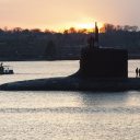 GROTON, Conn. (Jan. 6, 2022) The Virginia-class attack submarine USS Minnesota (SSN 783) makes its way down the Thames River and past the city of New London after departing Submarine Base New London in Groton, Conn., for routine operations, Jan. 6, 2022. Minnesota is the 10th Virginia-class attack submarine and the second to be named for the ÒLand of 10,000 Lakes.Ó (U.S. Navy photo by John Narewski)