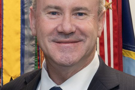 Adm. Christopher W. Grady, Vice Chairman of the Joint Chiefs of Staff, meets with Australia Secretary of the Department of Defence Greg Moriarty at the Pentagon in Washington D.C., Jan. 16, 202. (DOD Photo by Chief Mass Communication Specialist James Mullen)