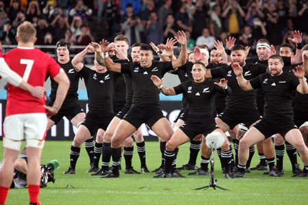 オールブラックスの試合前の伝統儀式ＨＡＫＡ『カマテ』1